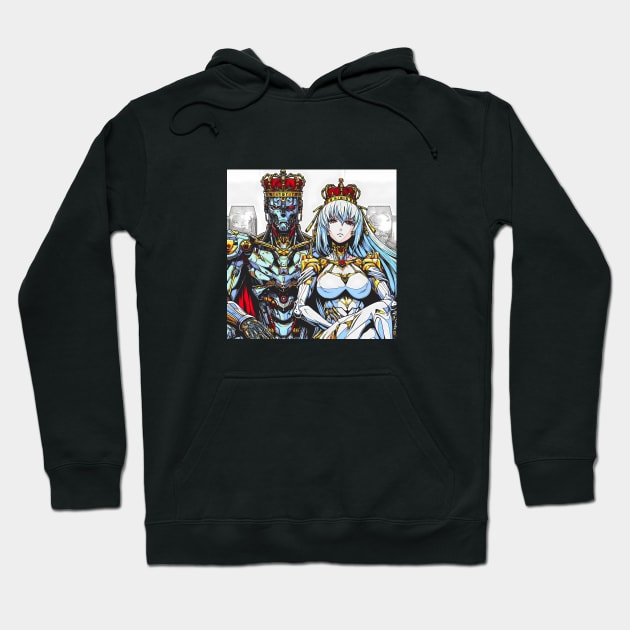 Cyborg King + Queen Hoodie by Cyber Prints